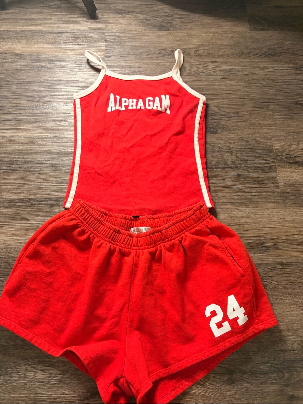 Red Women's Athletic Shorts - Number 24 Sporty Shorts